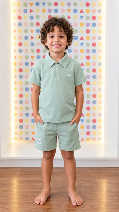 Conjunto Infantil Menino Verde Menta Buá