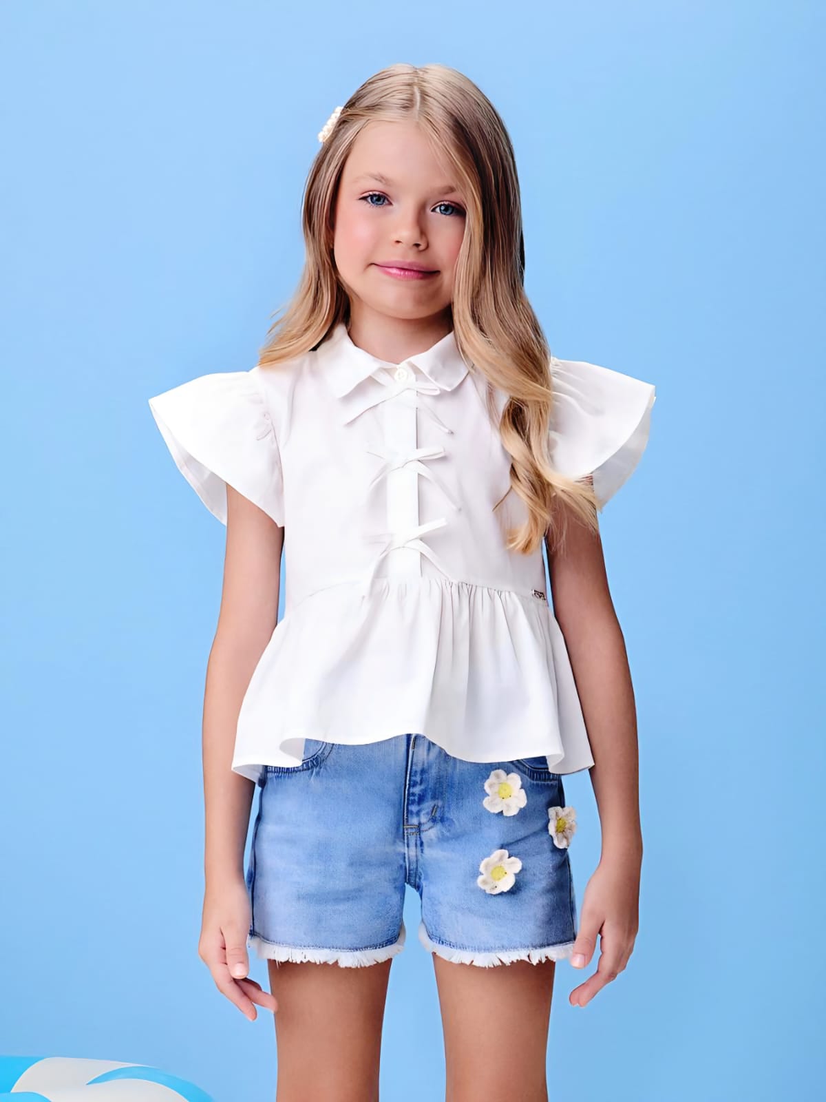 Camisa Infantil Lacinhos Momi
