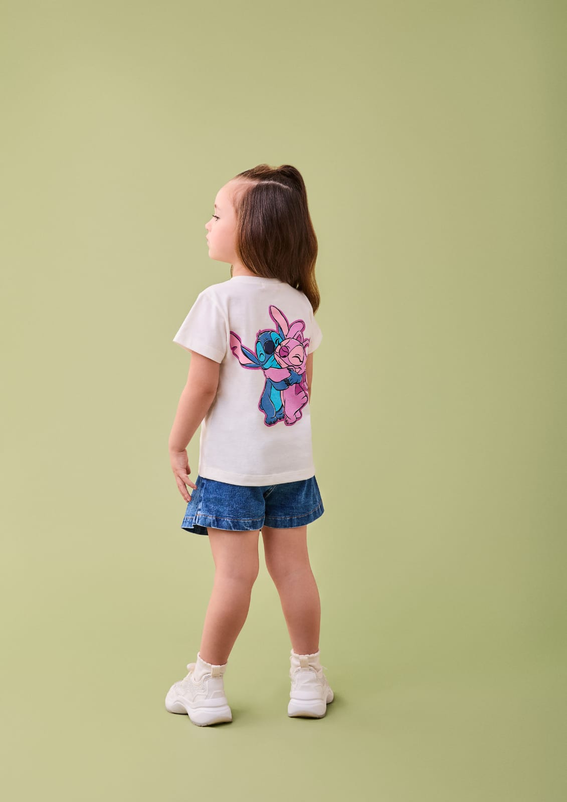 Blusa Stitch e Angel Momi