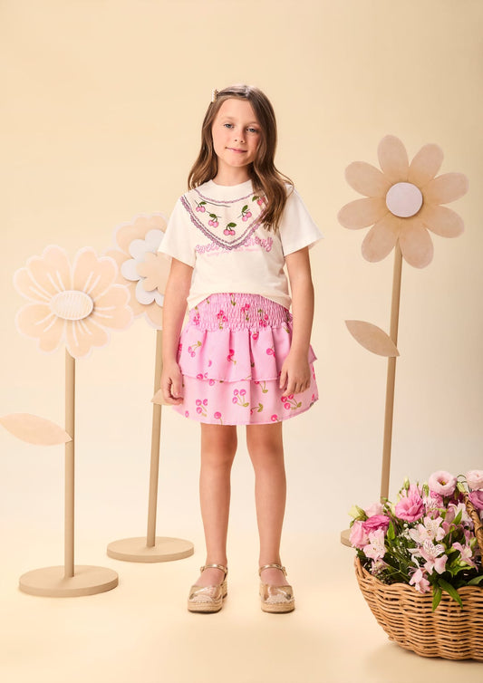 Conjunto Infantil Menina Rosa Cereja Momi
