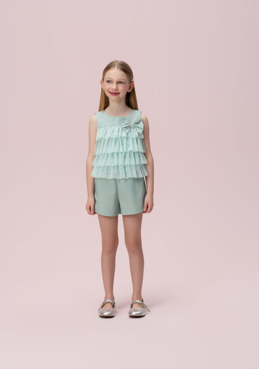 Conjunto Infantil Verde Água Petit Cherie