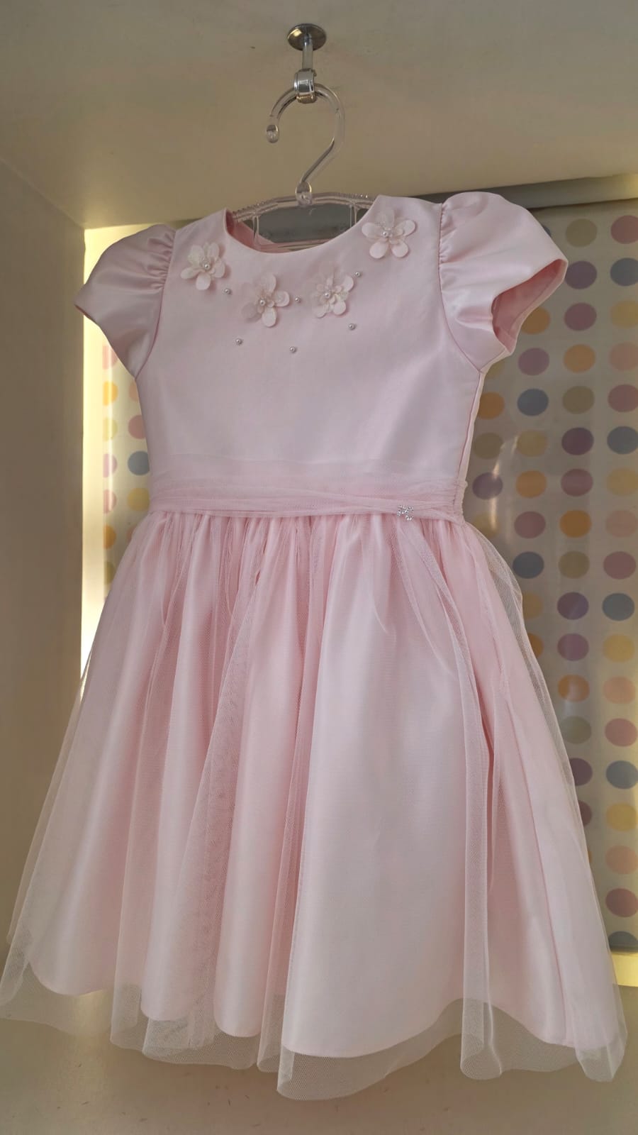 Vestido Infantil Rosa Flor Petit Cherie