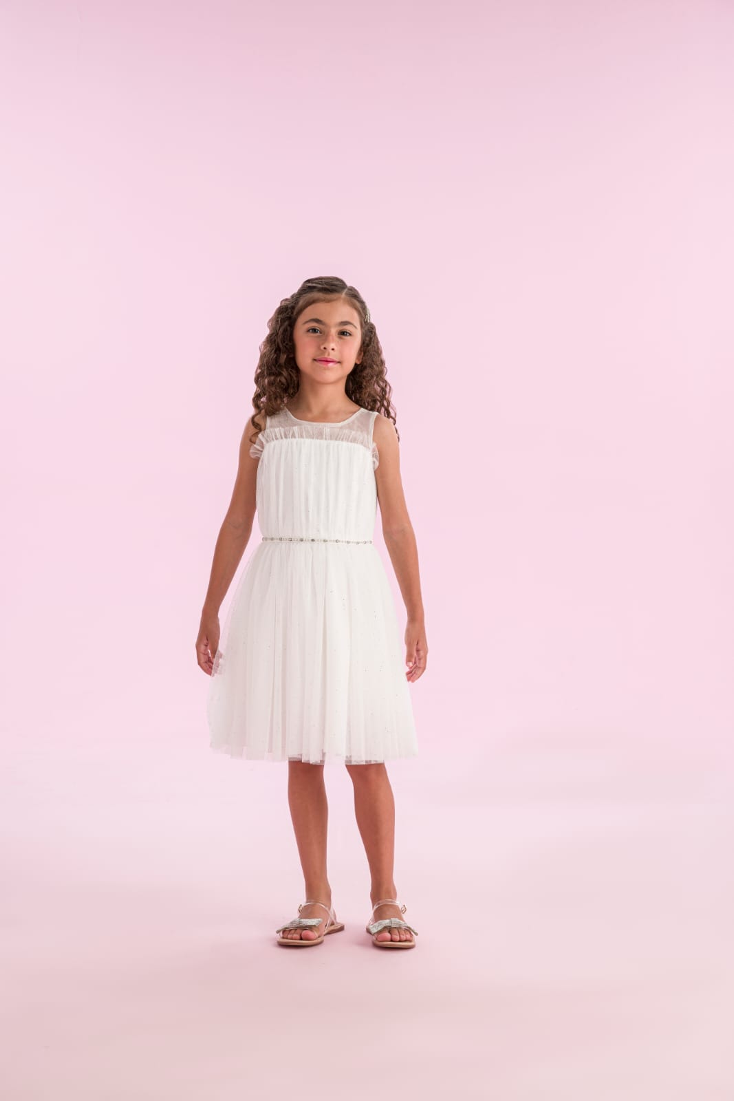 Vestido Infantil Tule com Pedrarias Petit Cherie