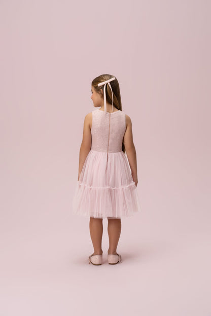 Vestido Infantil Tweed Brilho Petit Cherie