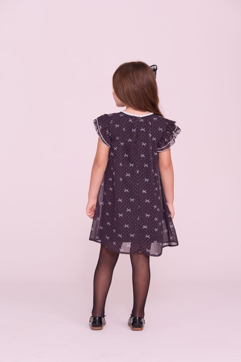 Vestido Infantil Preto Laços Buá