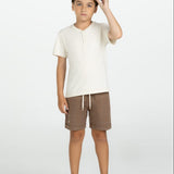 Conjunto Infantil Menino Blusa Bege Buá