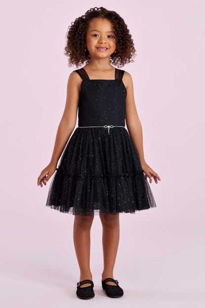 Vestido Preto Glitter Petit Cherrie