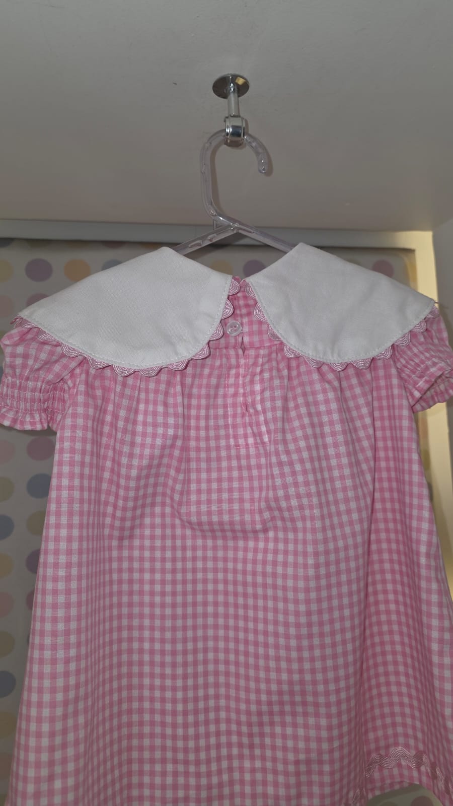 Vestido Bebê Rosa Xadrez Buá