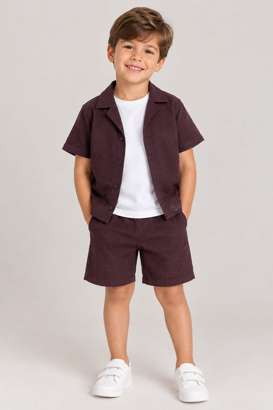 Conjunto Infantil Menino 03 Peças Marrom Buá