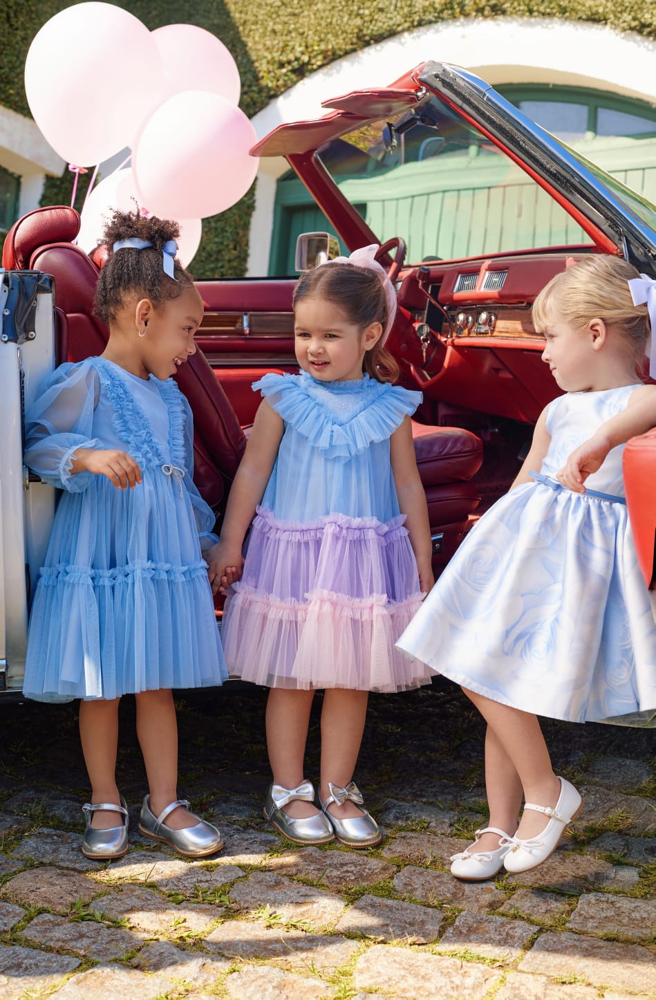 Vestido Infantil Tule Tricolor Buá
