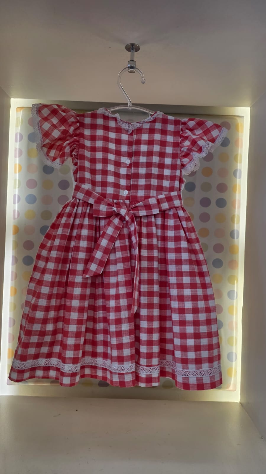 Vestido Bebê Xadrez Morango Buá