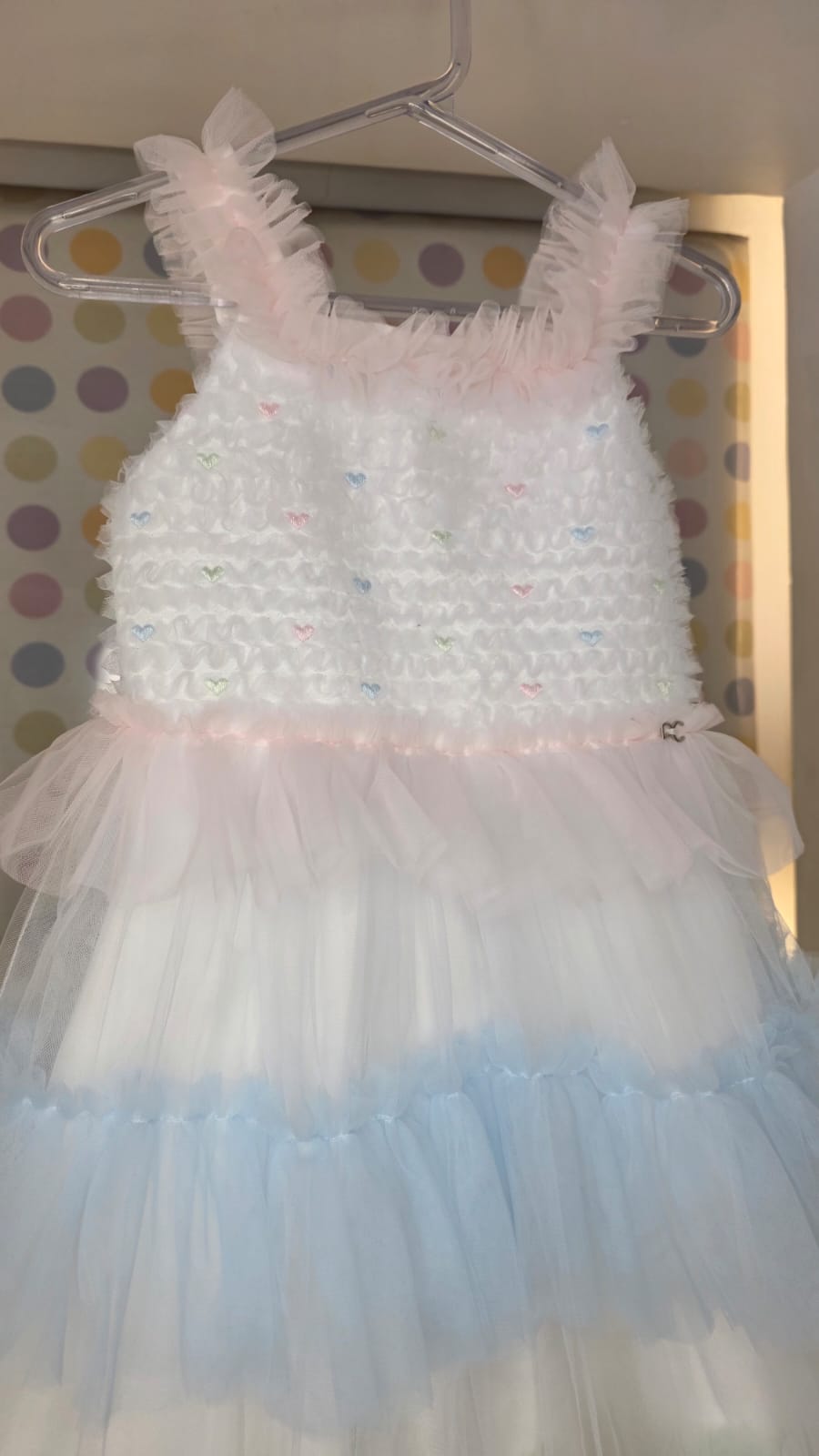 Vestido Infantil Color Corações Petit Cherie