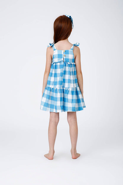 Vestido Infantil Lívia Vichy Limão Siri