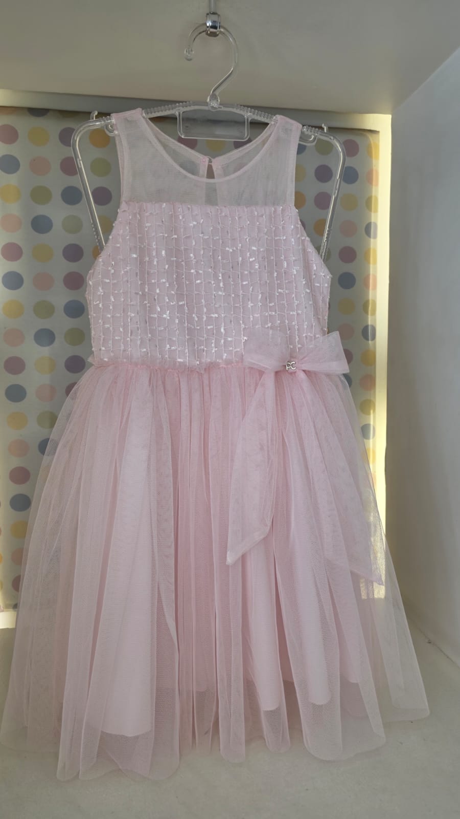Vestido Infantil Rosa Sutil Petit Cherie