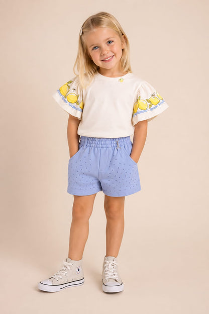 Conjunto Infantil Menina Off Limão Momi