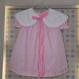 Vestido Bebê Rosa Listrado Buá