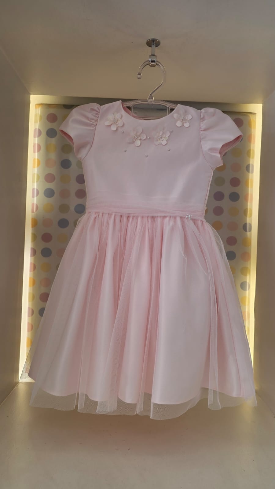 Vestido Infantil Rosa Flor Petit Cherie