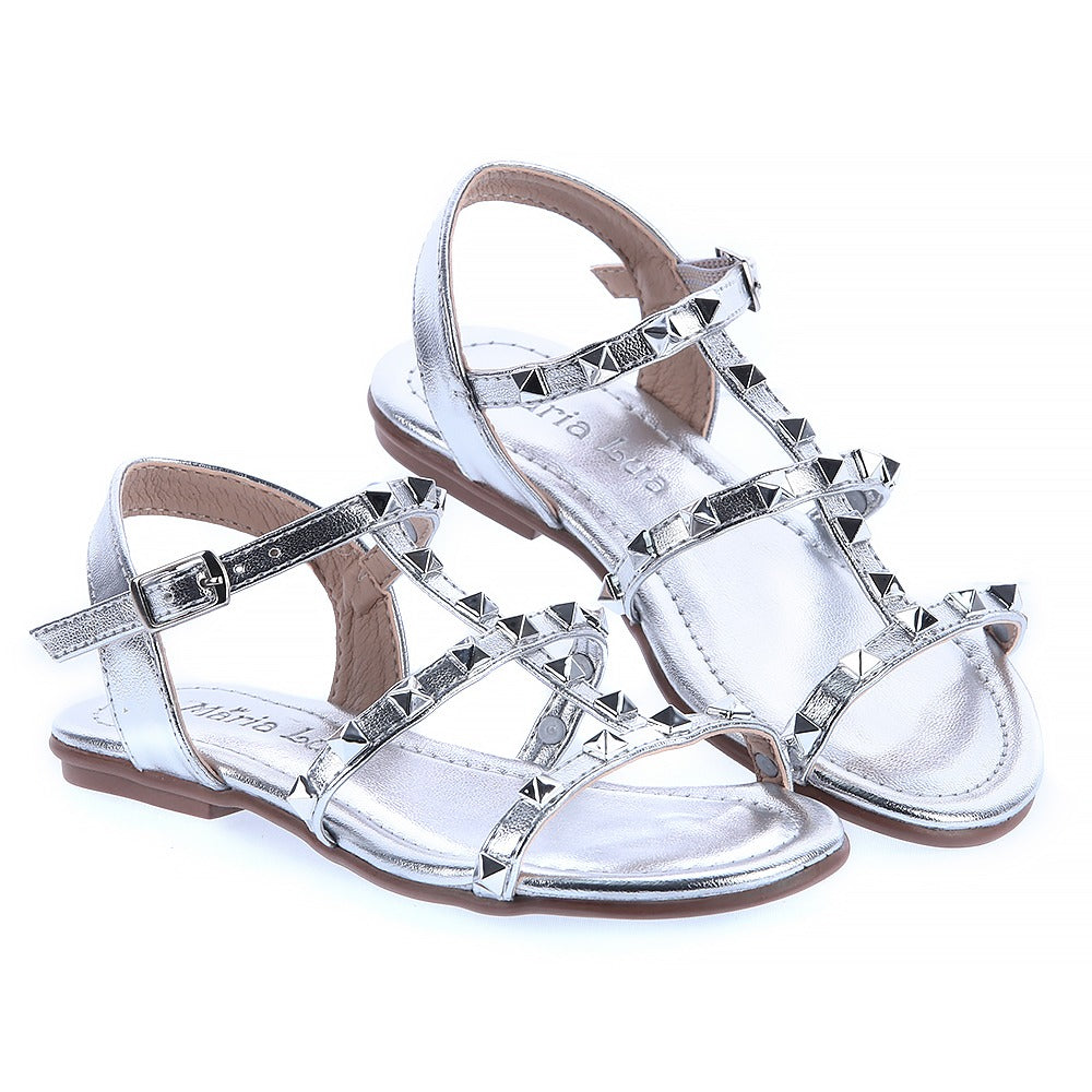 Sandália Infantil Prata Spikes Buá