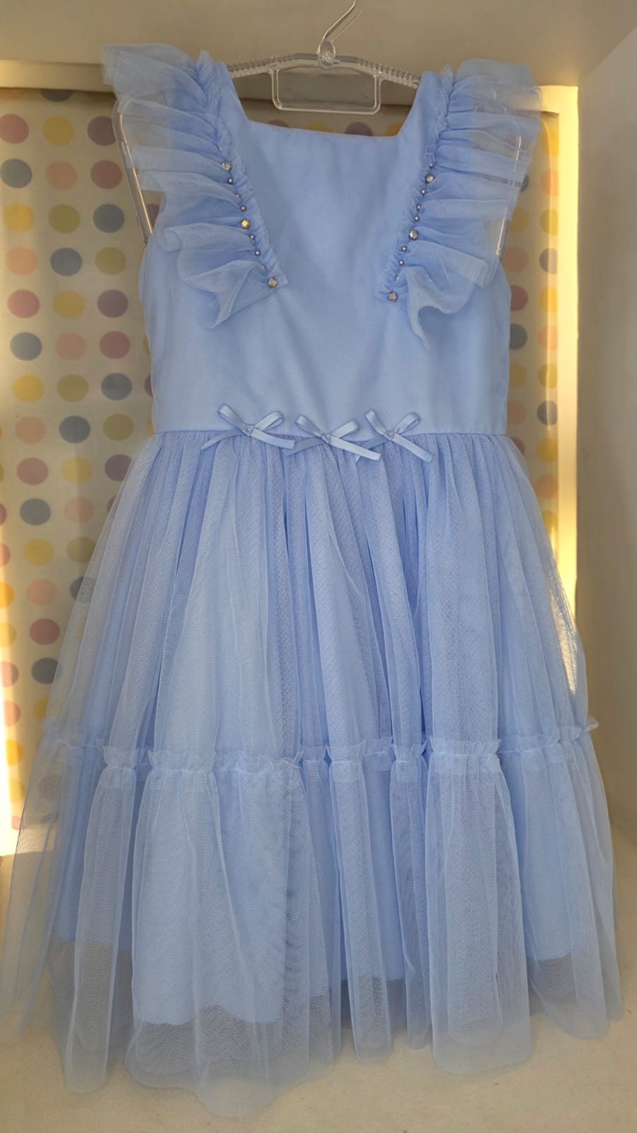 Vestido Infantil Azul Glamour Petit Cherie