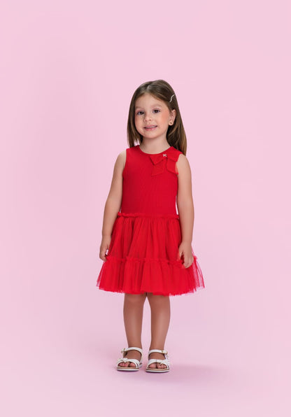 Vestido Infantil Vermelho Petit Cherie