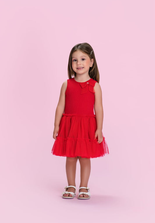 Vestido Infantil Vermelho Petit Cherie