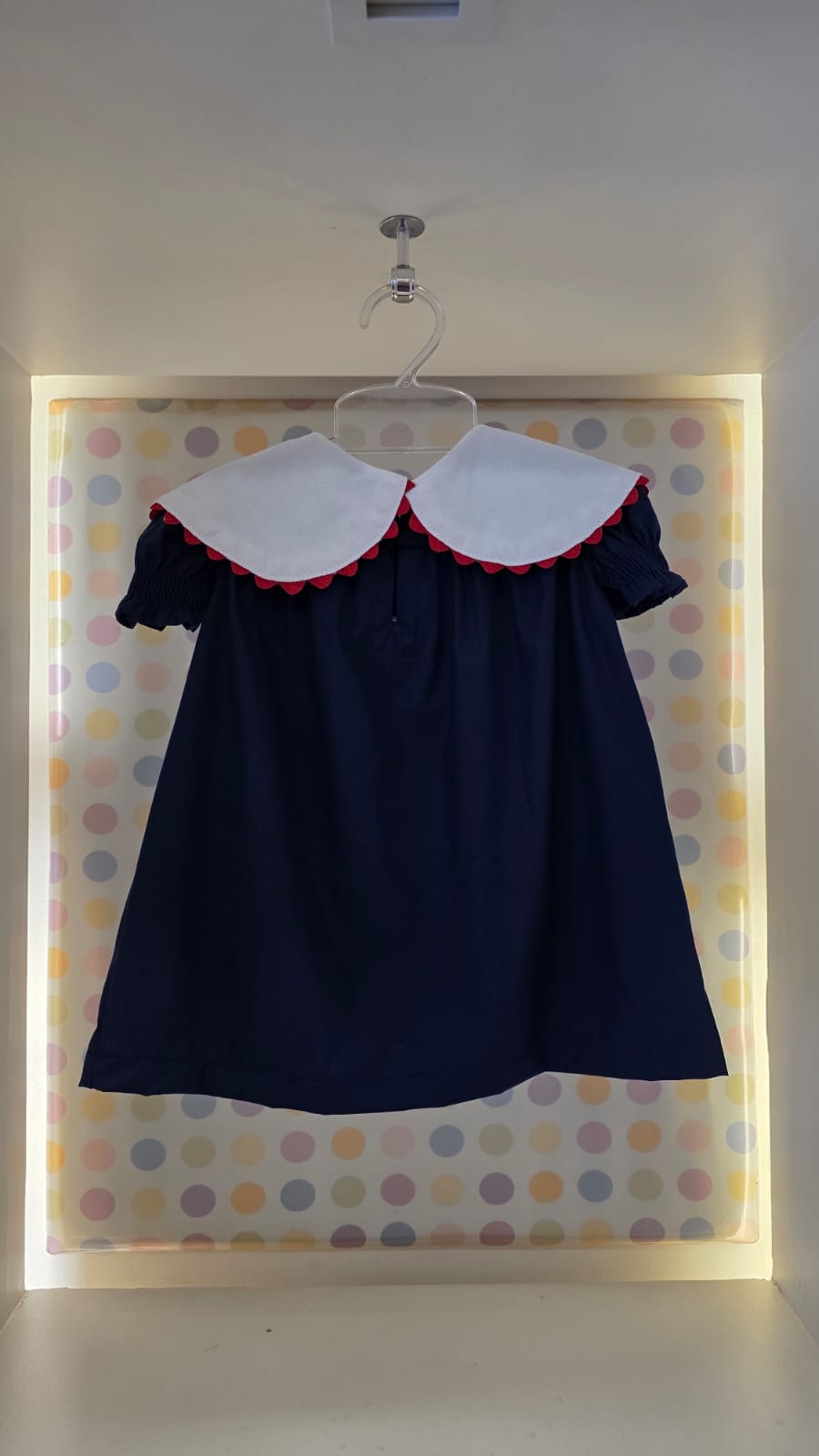 Vestido Bebê Marinho Cerejas Buá