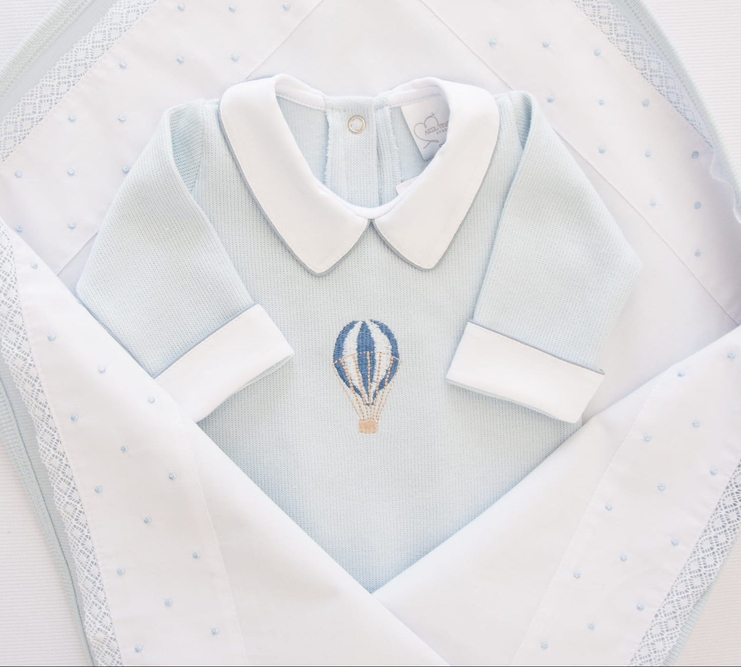 Macacão Masculino Bebê Balão Azul Buá