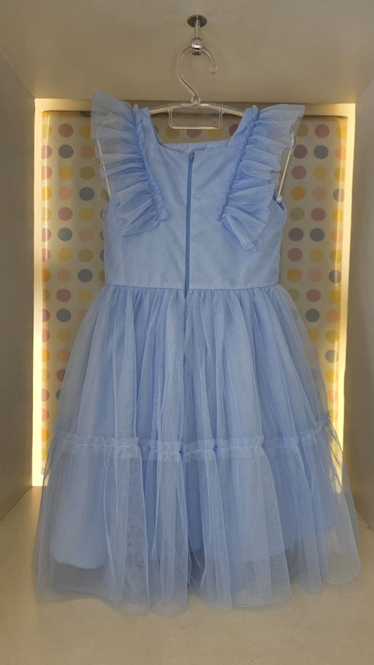 Vestido Infantil Azul Glamour Petit Cherie