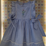 Vestido Bebê Xadrez Azul Buá