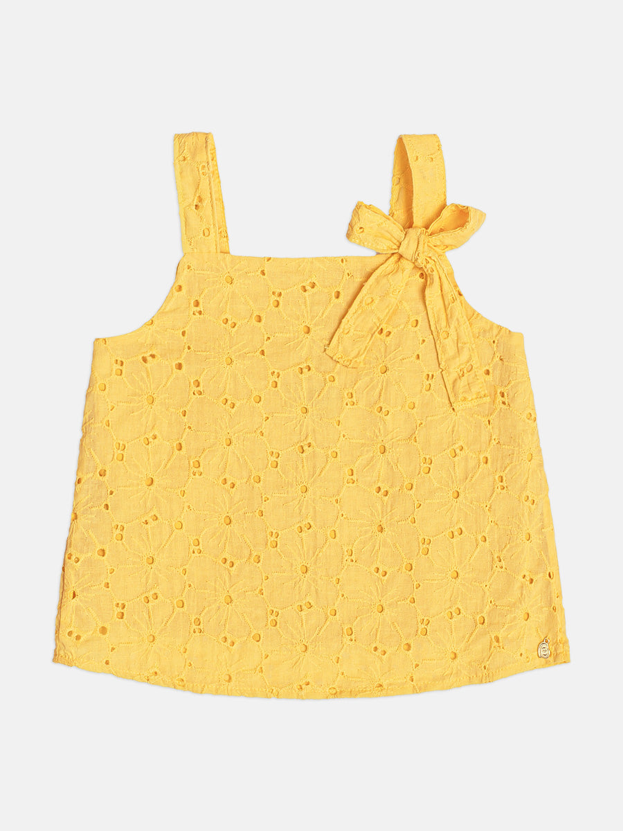 Conjunto Infantil Menina Laise Amarelo Buá