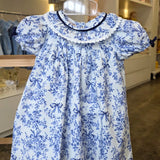 Vestido Bebê Azul Azulejo Buá