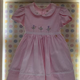 Vestido Bebê Rosa Linho Buá