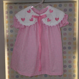 Vestido Bebê Rosa Corações Buá