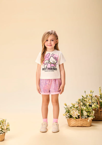 Conjunto Infantil Menina Hello Kitty Rosa Momi