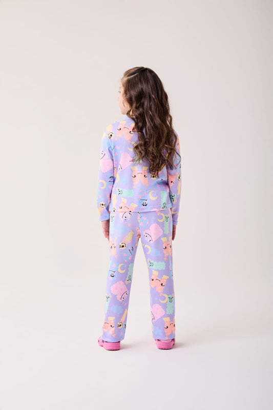 Pijama Infantil Lilás Monstrinhas Bimbi