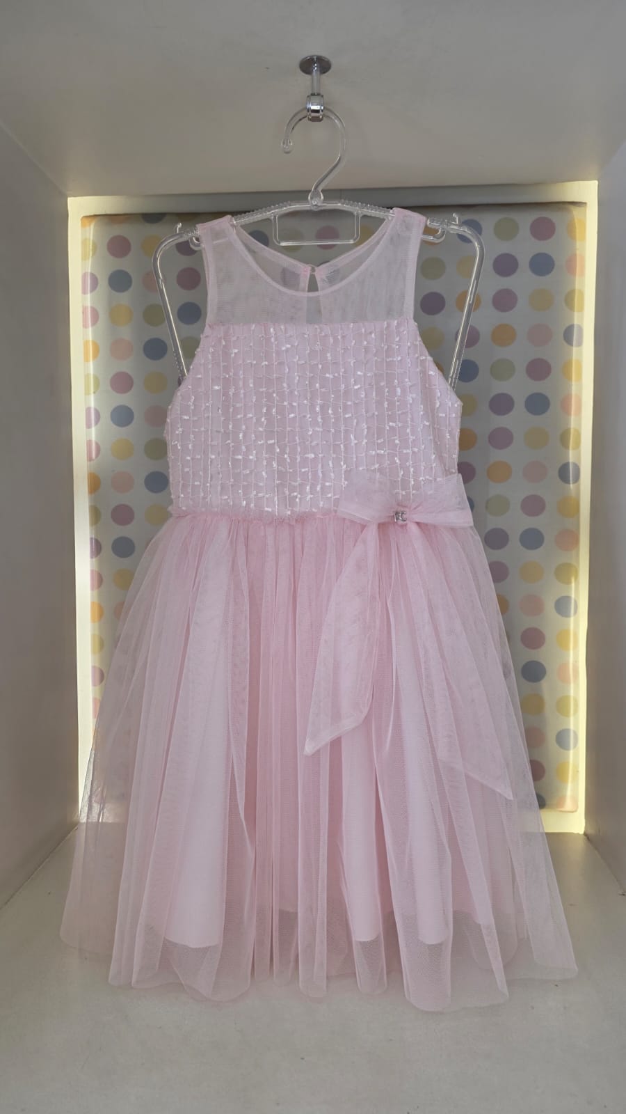 Vestido Infantil Rosa Sutil Petit Cherie