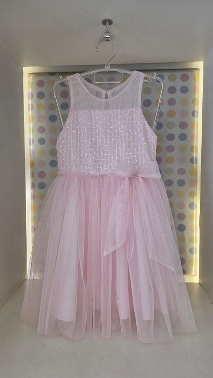 Vestido Infantil Rosa Sutil Petit Cherie