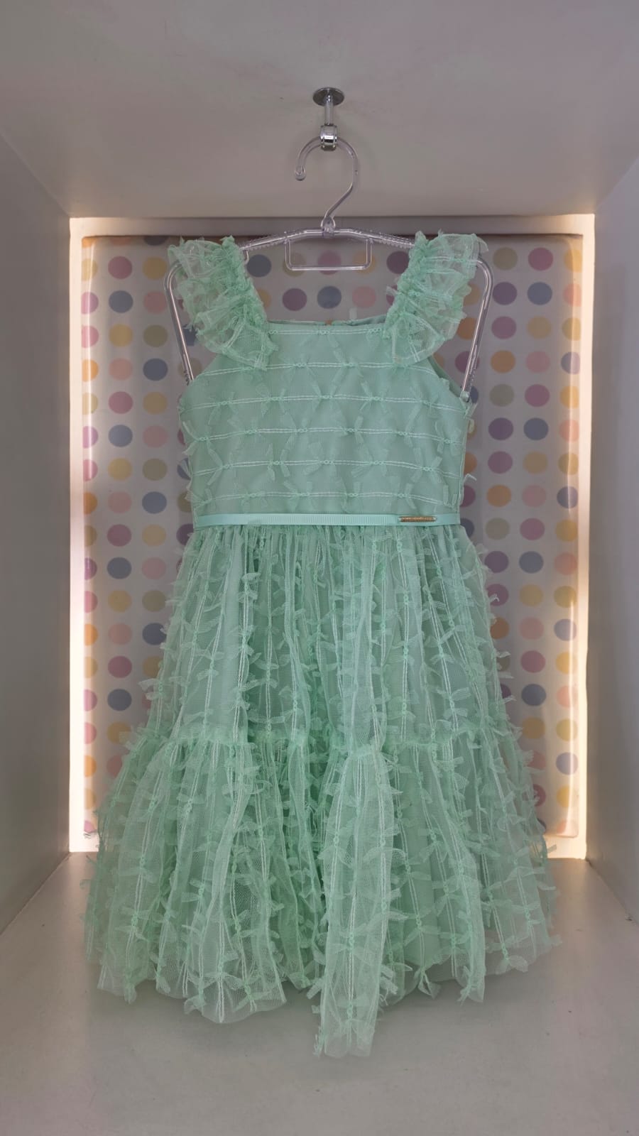 Vestido Infantil Menina Verde Laços Buá