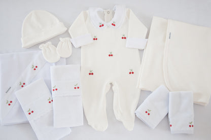 Macacão Bebê Cerejinha Branco Buá