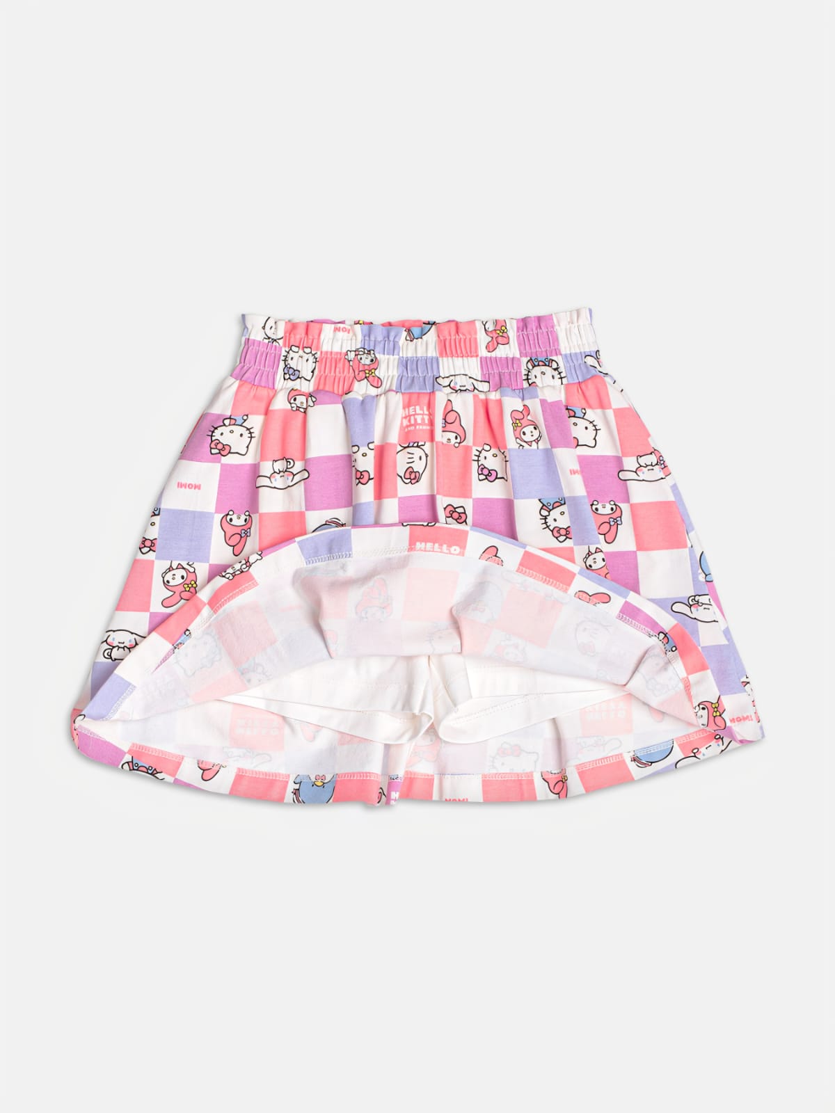 Conjunto Quadriculado Hello Kitty Momi