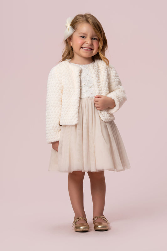 Casaco Infantil Creme Petit Cherie