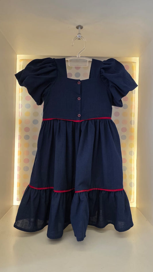 Vestido Infantil Marinho Cereja Buá