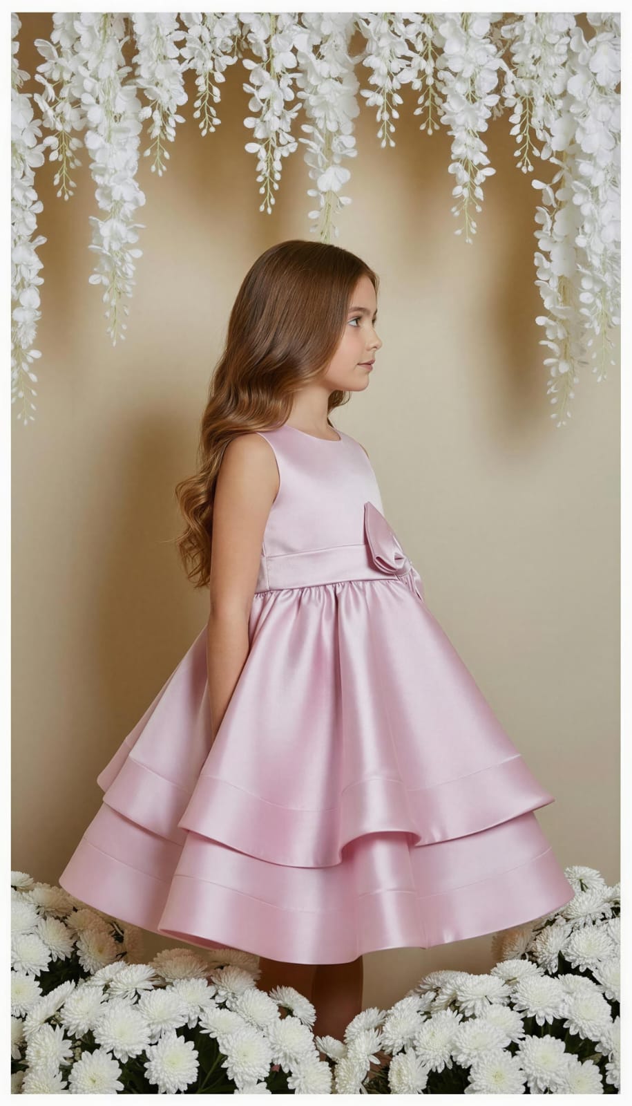 Vestido Infantil Saia Dupla Rosa Buá