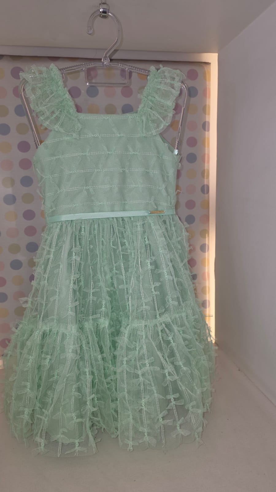 Vestido Infantil Menina Verde Laços Buá