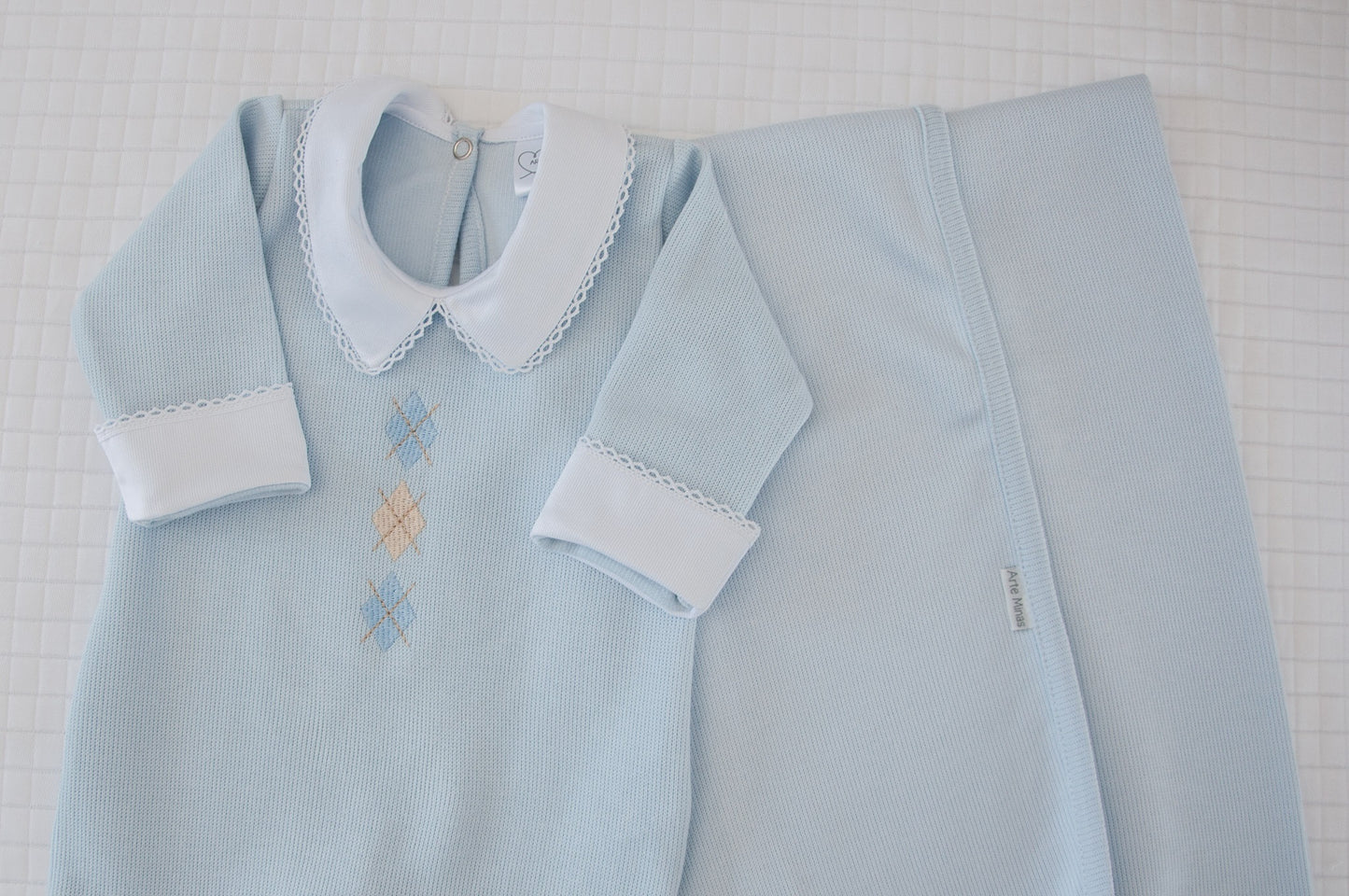 Macacão Bebê Escócia Azul Buá