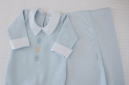 Macacão Bebê Escócia Azul Buá