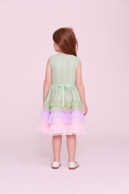 Vestido Infantil Verde Color Buá
