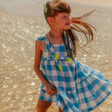 Vestido Infantil Lívia Vichy Limão Siri