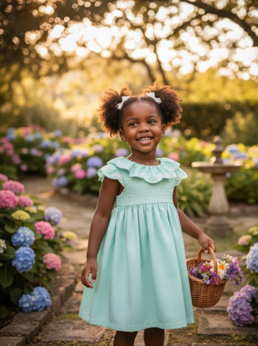 Vestido Bebê Mariana Verde Buá