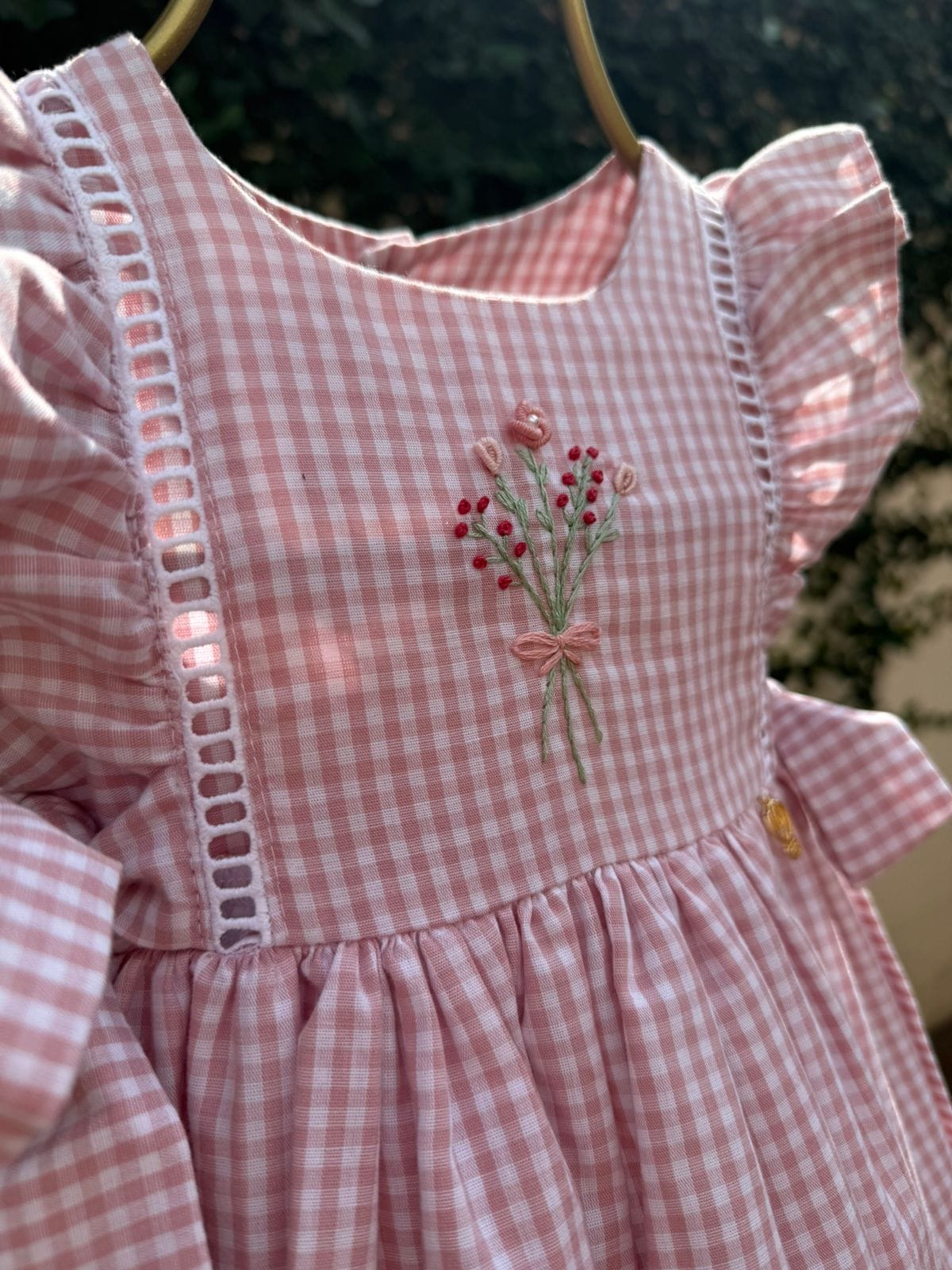 Vestido Xadrez Rosa Buá